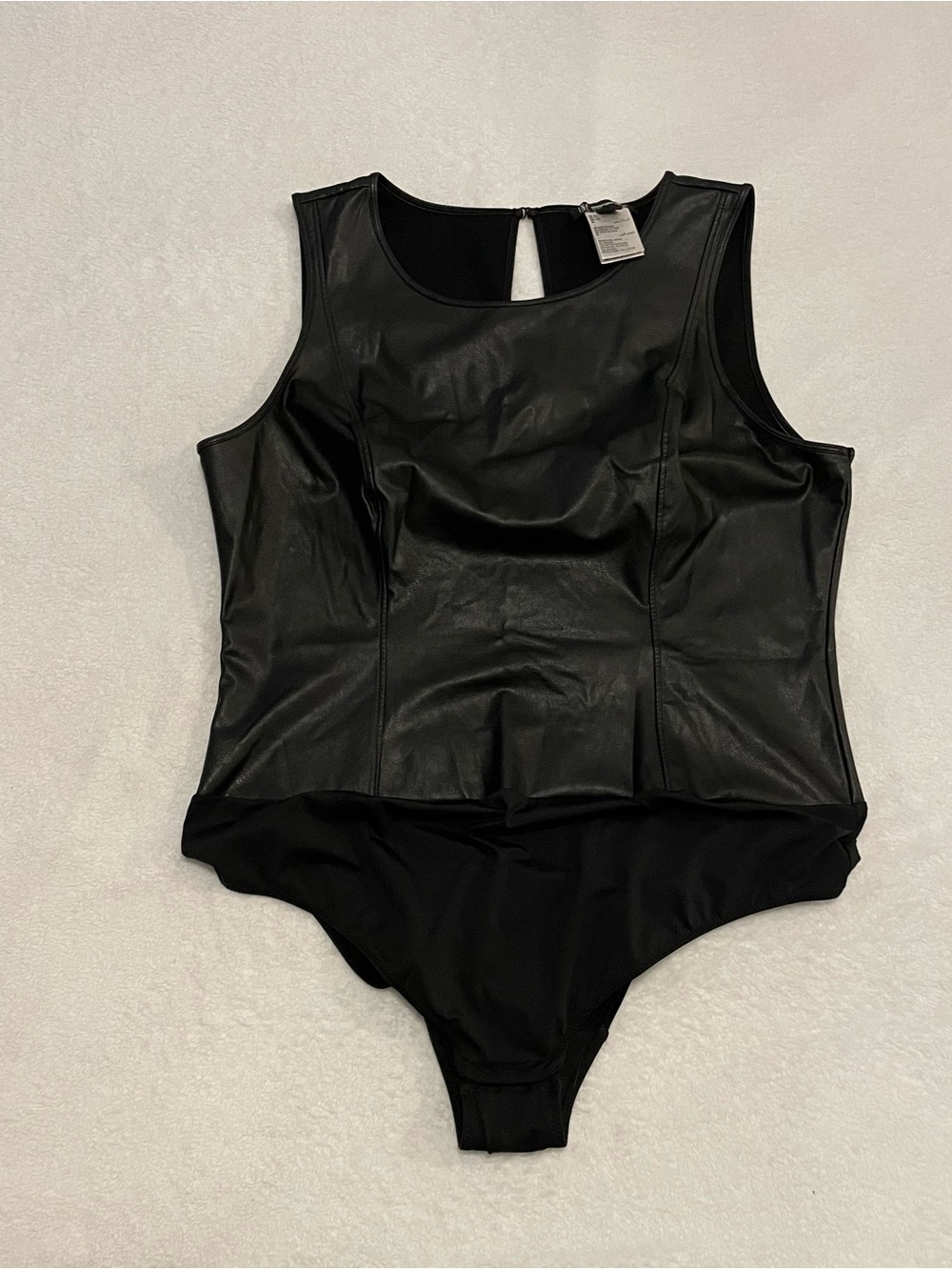 Faux Leather Bodysuit